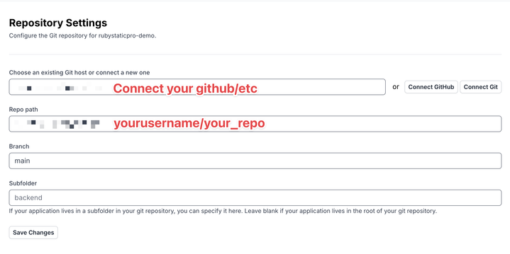 Repository Settings